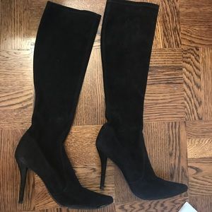 Stuart Weiztman 7.5 Suede Accent Stiletto Boot